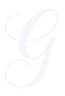 Gustavs Matsal restaurang logotyp - ett stiliserat cirkulärt orange G emblem